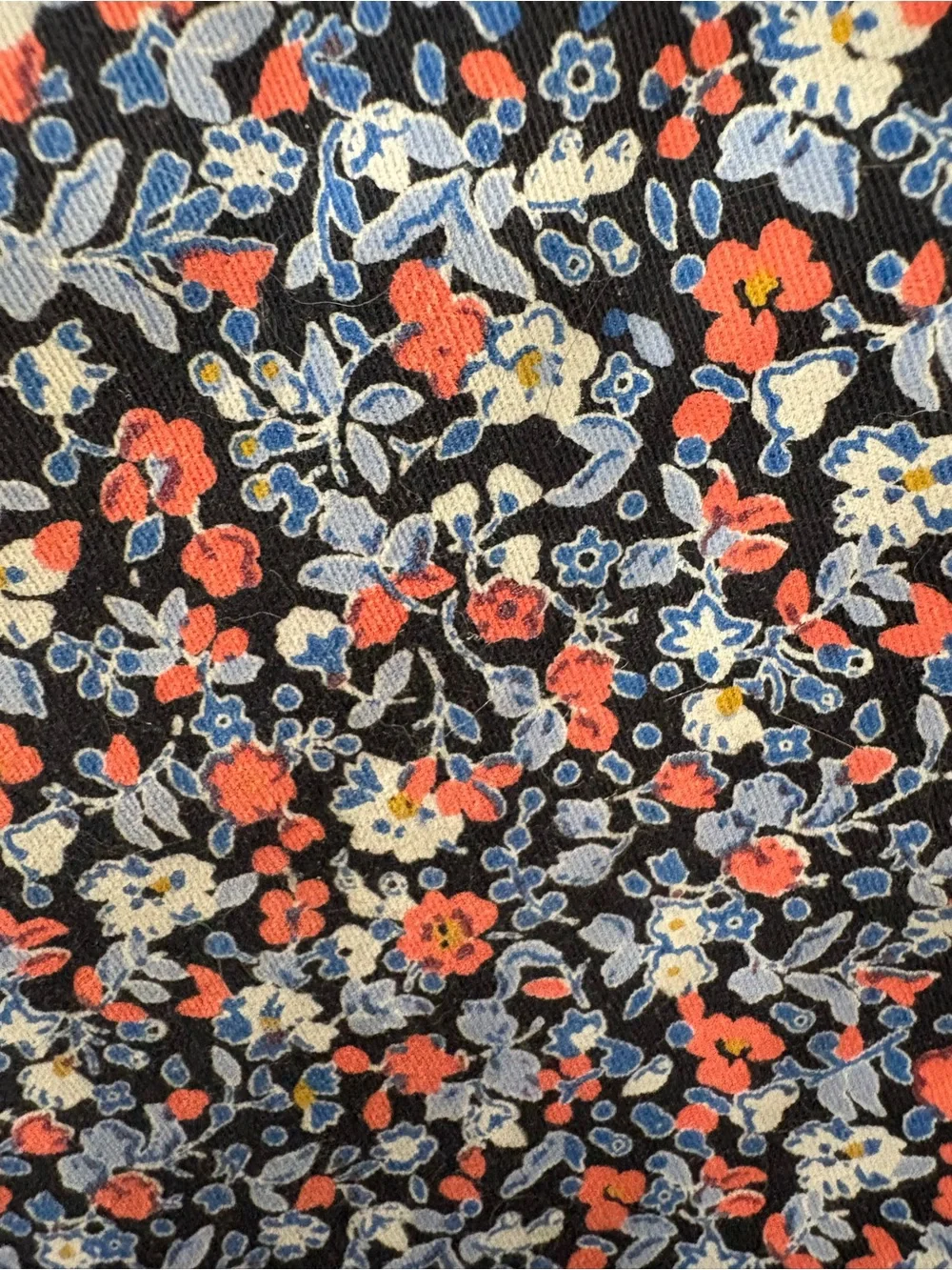 GAP Floral Jean Shorts - Navy with Coral and Light Blue